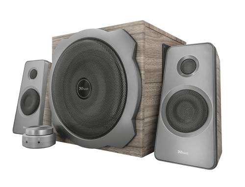Trust Tytan 2.1 speaker set 60 W PC/Laptop Grey, Wood 2.1 channels