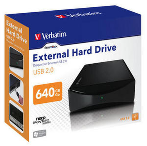 Verbatim 3.5” HDD 640GB external hard drive Black