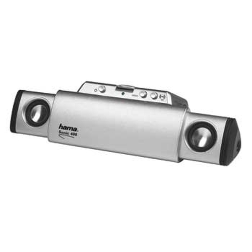 Hama Sonic Mobil 400 Alu Stereo portable speaker Silver 6 W