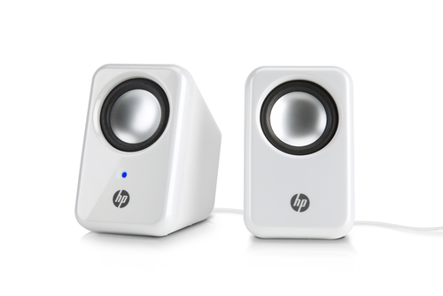 HP Multimedia 2.0 Speakers Silver, White Wired