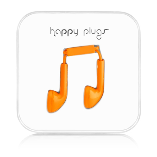 Happy Plugs Earbud Headset Wired In-ear Orange