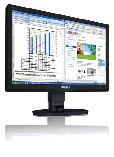 Philips Brilliance 240BW9CB/69 computer monitor 61 cm (24″) 1920 x 1200 pixels WUXGA Black