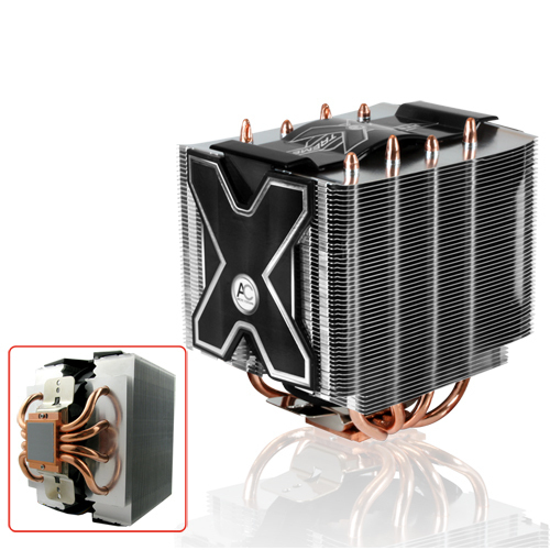 Lindy 73688 computer cooling system Processor Cooler 12 cm Black, Silver