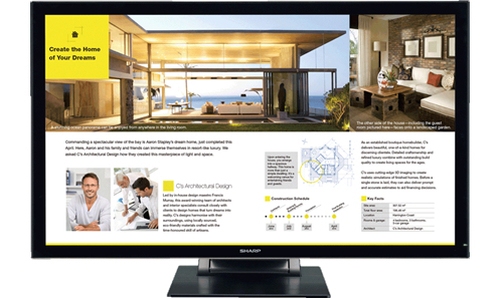Sharp PN-K322B computer monitor 80 cm (31.5″) 3840 x 2160 pixels 4K Ultra HD LED Touchscreen Tabletop Black