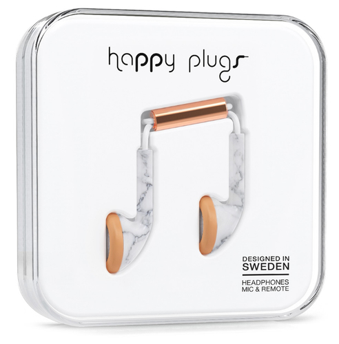 Happy Plugs Earbug Headset Wired In-ear Calls/Music Gold, White