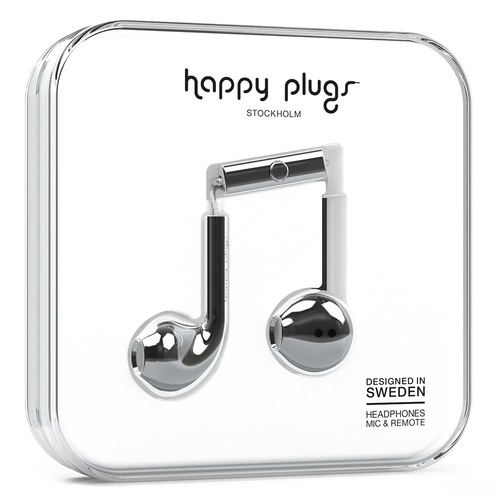 Happy Plugs Earbud Plus Headset Wired In-ear Calls/Music Silver