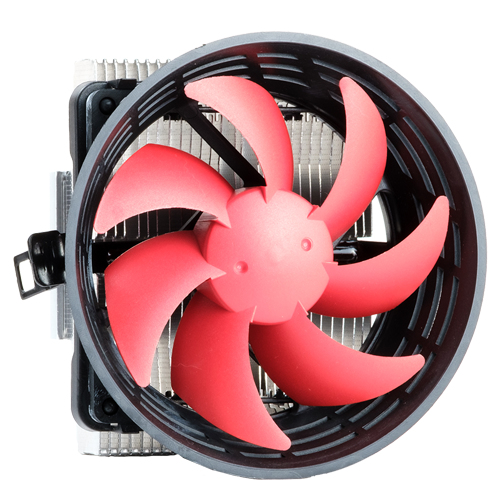 itek ICY 100 Processor Cooler 10 cm Black, Metallic, Red