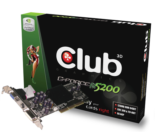 CLUB3D GeForce FX5200 128MB GeForce FX 5200 GDDR