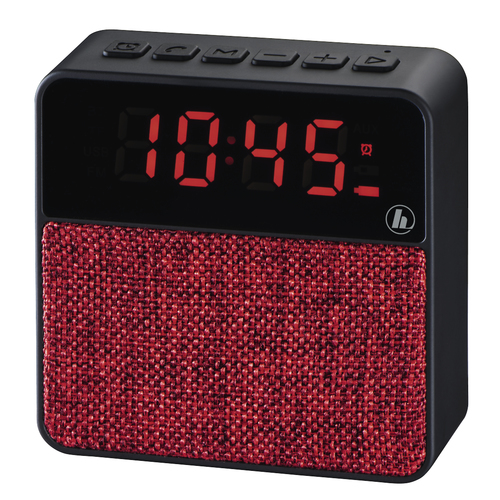 Hama Pocket Clock Mono portable speaker Black, Red