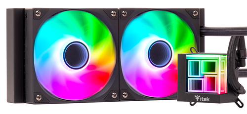 itek HYDRO CUBE 240B Processor Liquid cooling kit 12 cm Black 1 pc(s)