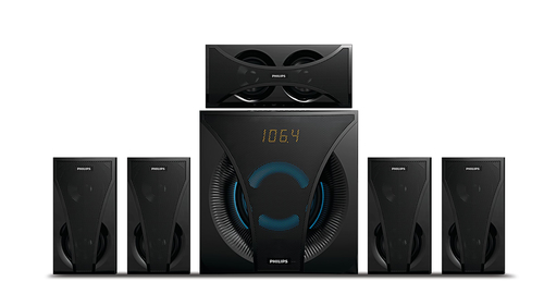 Philips SPA5220B/94 speaker set 120 W Universal Black 5.1 channels 75 W Bluetooth