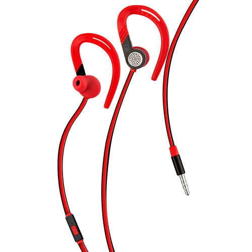 Area SPATTERR headphones/headset Wired Ear-hook Black, Red