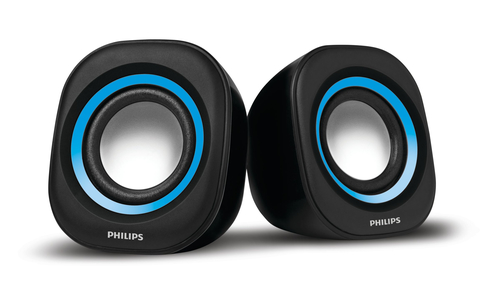 Philips SPA25A/94 loudspeaker Black, Blue, Silver Wired 3 W