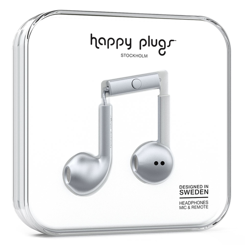 Happy Plugs Earbud Plus Headset Wired In-ear Calls/Music Grey