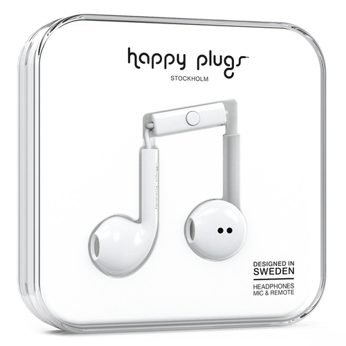 Happy Plugs Earbud Plus Headset Wired In-ear Calls/Music White