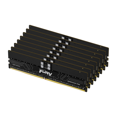 Kingston Technology FURY 256GB 4800MT/s DDR5 ECC Reg CL36 DIMM (Kit of 8) Renegade Pro PnP