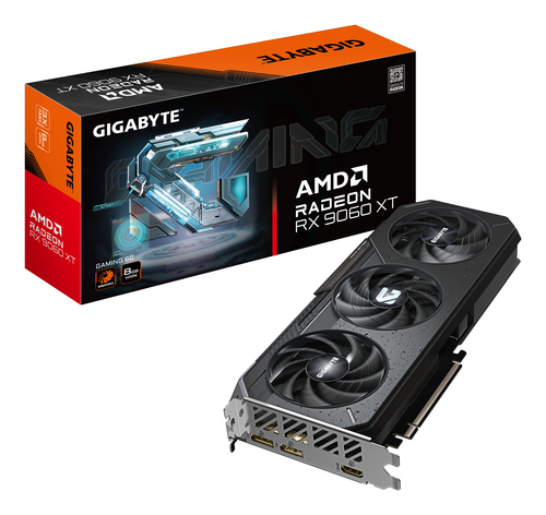 GIGABYTE Radeon RX 9060 XT GAMING 8G Graphics Card – 8GB GDDR6, 128bit, PCI-E 5.0, 3130 MHz Core Clock, 2 x DisplayPort, 1 x HDMI, GV-R9060XTGAMING-8GD