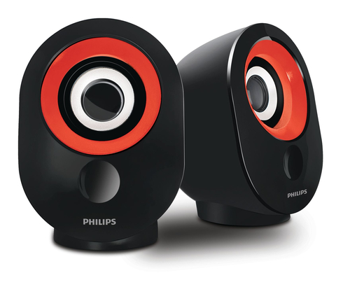 Philips SPA50R/94 loudspeaker Black, Red Wired 3 W