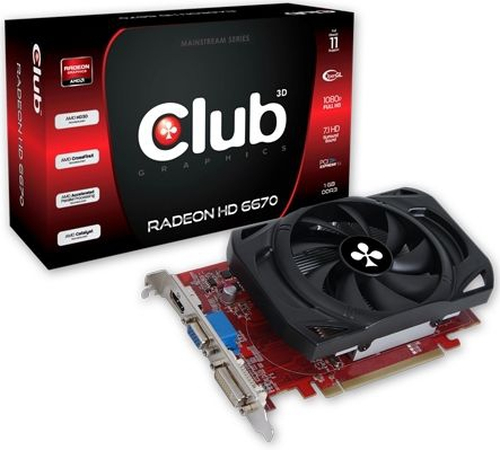 CLUB3D CGAX-66724ZI graphics card AMD Radeon HD6670 1 GB GDDR3