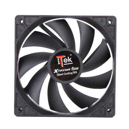 itek Xtreme Flow Computer case Fan 12 cm Black