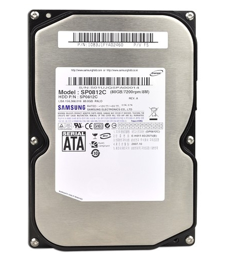 Samsung Spinpoint P SP0812C internal hard drive 80 GB 7200 RPM 8 MB 3.5″ Serial ATA