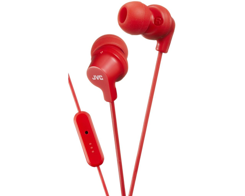 JVC HA-FR15-R-E Colourful inner ear headphones with remote & mic