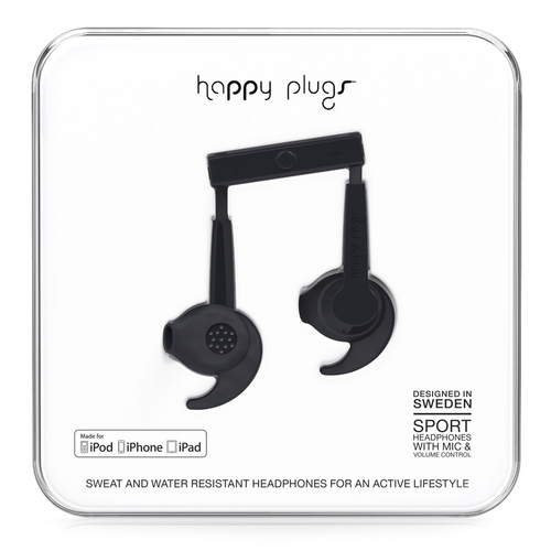 Happy Plugs Sport Headset Wired In-ear Black