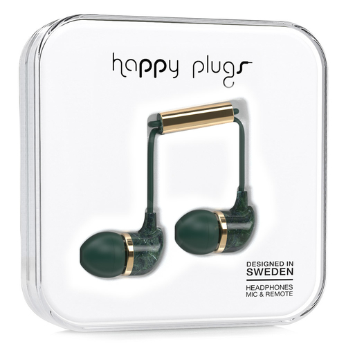 Happy Plugs In-Ear Headset Wired Gold, Green
