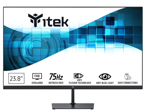 itek GWF computer monitor 60.5 cm (23.8″) 1920 x 1080 pixels Full HD LED Black