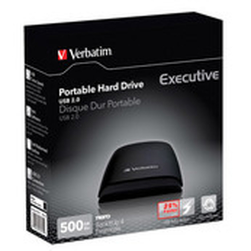 Verbatim 500GB USB 2.0 HDD external hard drive 5400 RPM 2.5″ Black