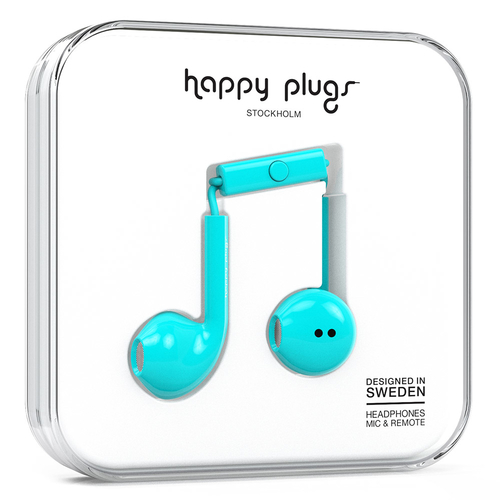 Happy Plugs Earbud Plus Headset Wired In-ear Calls/Music Turquoise