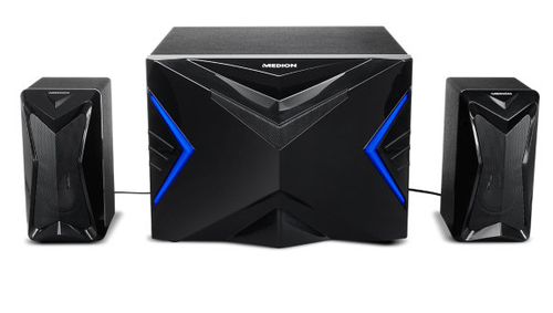ERAZER X89015 2.1 speaker set 36 W Black, Blue 2.1 channels 18 W