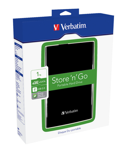 Verbatim Store ‘n’ Go external hard drive 1 TB USB 2.0 Black