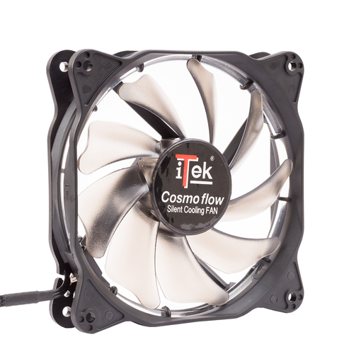 itek Cosmo Flow Computer case Fan 12 cm Black, White