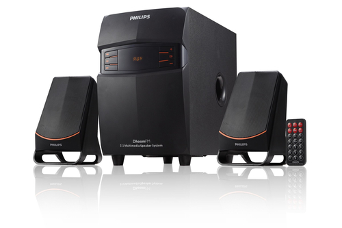 Philips MMS2550F/94 speaker set 20 W PC Black 2.1 channels 2-way 15 W
