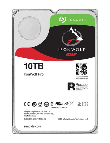 Seagate IronWolf Pro internal hard drive 10 TB 7200 RPM 256 MB 3.5″ Serial ATA III