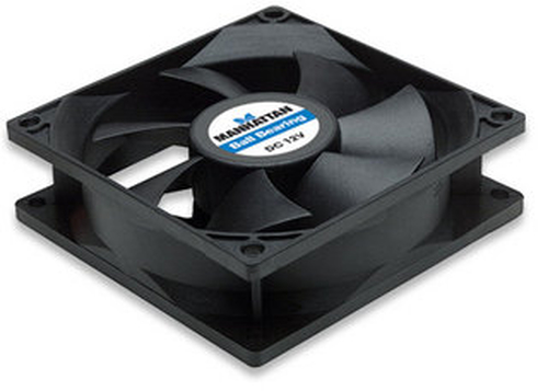 Manhattan 701747 computer cooling system Fan 8 cm Black