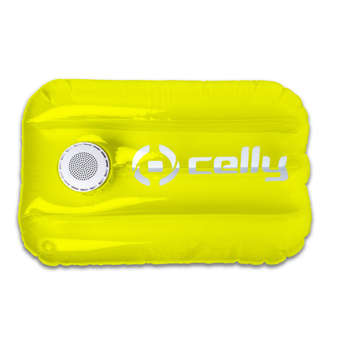 Celly Poolpillow Mono portable speaker White, Yellow 3 W