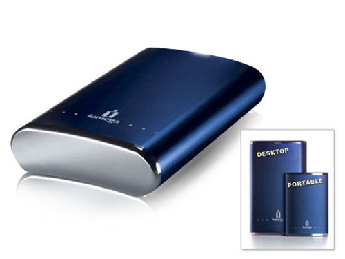 Iomega 1TB USB 2.0 external hard drive 7200 RPM 3.5″ Blue