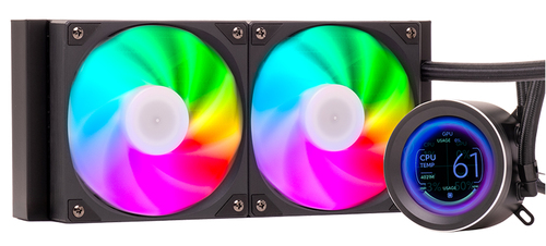 itek ARCTIC SPHERE LCD 240 Processor Liquid cooling kit 12 cm Black