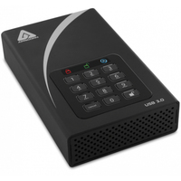 Origin Storage FIPS validated 8TB Aegis Padlock DT Secure USB 3.0 256-bit AES hdwr encryption