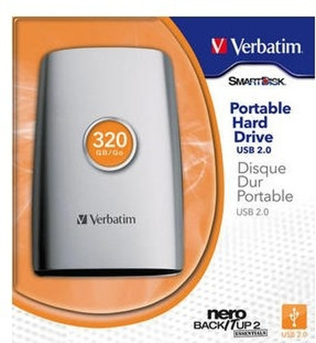 Verbatim 2.5” Portable 320GB external hard drive 5400 RPM 2.5″ Silver