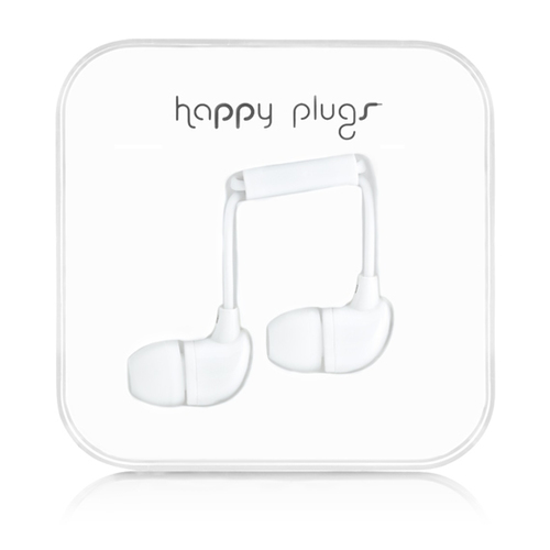 Happy Plugs In-Ear Headset Wired Calls/Music White