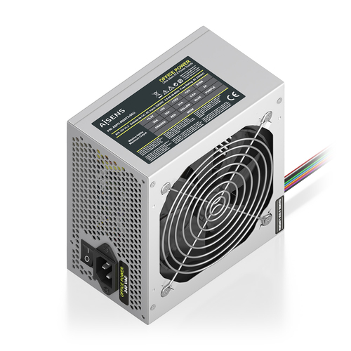 AISENS ASPC-500ATX-SEO power supply unit 500 W 20+4 pin ATX ATX Silver