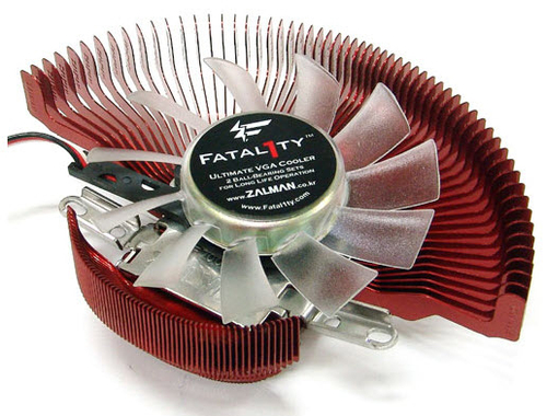 Zalman FS-V7 computer cooling system Graphics card Air cooler 8 cm Red, Transparent