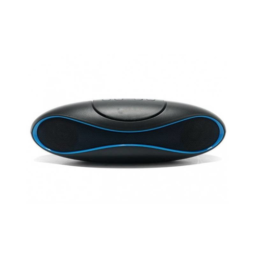 Techly Portable Bluetooth Wireless Rugby Speaker MicroSD/TF Black/Blue ICASBL04