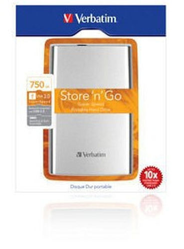 Verbatim 750GB Store ‘n’ Go USB 3.0 HDD external hard drive 5400 RPM Micro-USB B 3.2 Gen 1 (3.1 Gen 1) Silver