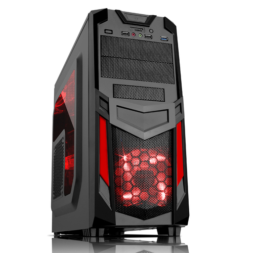 itek Invader R03 Midi Tower Black, Red