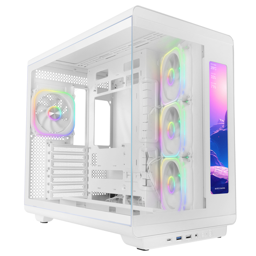 Mars Gaming MCREVMAXW computer case Midi Tower White