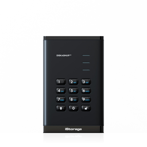 iStorage diskAshur³ SSD 8TB Black | Secure Portable Solid State Drive | FIPS 140-3 Level 3 Complaint |Common Criteria EAL 5+ | PIN protected | AES-XTS 256-bit hardware encryption | GDPR, TAA Compliant | Dust/Water Resistant |